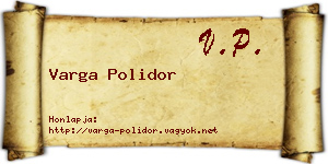 Varga Polidor névjegykártya